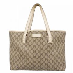 GUCCI グッチ GGスプリーム トートバッグ PVC レザー ベージュ - メルカリ