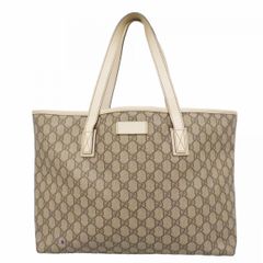 希少 GUCCI GGスプリーム トートバッグ ベージュ PVC レザー 肩掛け