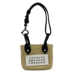Maison Margiela(メゾンマルジェラ) トートバッグ - SA1VL0006 ベージュ×黒×白 マイクロミニトート/バッグチャーム/かごバッグ レザーのサムネイル