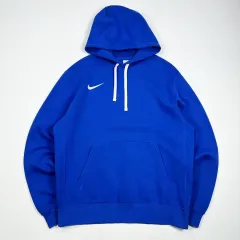 (実寸L) NIKE ソロ スウッシュ 刺繍 オーバーサイズ フーディー ブルーのサムネイル