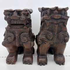 希少 那智黒石 狛犬 一対 高さ約23cm 石彫り 置物 縁起物 玄関飾り 希少 那智黒石 狛犬 一対 高さ約23cm 石彫り 置物 縁起物 玄関飾り