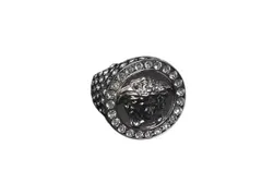 VERSACE ヴェルサーチェ リング 指輪 メデューサ シルバー メタル ユニセックス ラインストーンのサムネイル