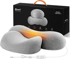 ⭐️未使用.新古品⭐️Soomil 首枕 低反発 首が痛くならない まくら 安眠枕 温めて首を伸ばす 4段階温度調節温熱枕 首や肩の負担にならない 通気性 カバー洗濯可 誕生日プレゼント 男性 女性 ギフト 母の日 父の日 (温熱枕-ライトグレー)のサムネイル