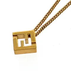 フェンディ FENDI FFロゴ ネックレス ズッカ柄 ゴールド レディース 1G4725 ♯1146010148のサムネイル