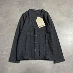 GQ5741◇FRANK LEDER：未使用品 ドイツ製 リネンカーディガン◇S◇グレー系 定価48000円 0917051 フランクリーダー Vネックのサムネイル