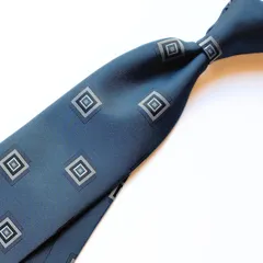 【B品大特価】【新品未使用】TIE YOUR TIE　ネクタイ　イタリア製　シルク100　ネイビー　小紋のサムネイル