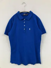 Polo by Ralph Lauren ポロバイラルフローレン ポロシャツ XL ブルー 無地 ワンポイント 刺繍 ブランドロゴ 半袖 レディースのサムネイル