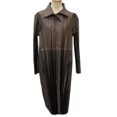 ♪♪ISSEY MIYAKE イッセイミヤケ プリーツ コート SIZE 2 IM93FA704 ブラウンのサムネイル
