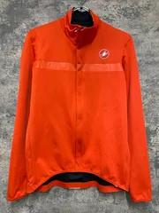 KE516 カステリ CASTELLI 長袖 サイクルジャージ オレンジ L 裏起毛 ※小穴のサムネイル