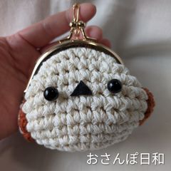 白文鳥さんのがま口＆おきあがりこぼしSET♪ - メルカリ