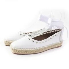【ドンドン見直し】未使用品◎HERMES エルメス グァパ シェーヌダンクル エスパドリーユ レザーシューズ ホワイト 36 箱・保存袋付き スペイン製 レディース 定価135,300円のサムネイル