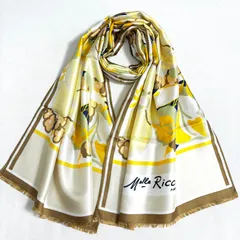 ☆Melle Ricci フラワーモチーフ ヴィンテージ シルクストールのサムネイル