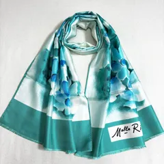 ☆Melle Ricci フランス製 フラワーモチーフ ヴィンテージ シルクストールのサムネイル