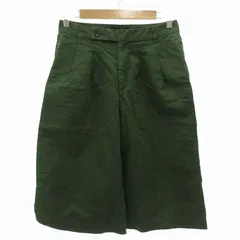 グリーンレーベルリラクシング ユナイテッドアローズ green label relaxing ハーフパンツ ショーツ タック リネン混 38 緑 グリーン /FF ■GY14のサムネイル