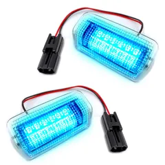 Meliore カーテシランプ LED アイスブルー ホワイト 2色 ツートン ウェルカムライト ドア 汎用 プリウス マークX SAI アルファード ハリアー ランクル カーテシー [ホワイト&アイスブルー]のサムネイル