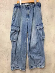 RAGE BLUE レイジブルー OVER DYE VINTAGE DENIM CARGO PANTS デニムパンツ sizeM/ブルー系 ■■ メンズのサムネイル
