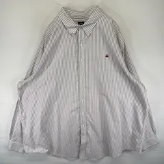 古着 ブルックスブラザーズ Brooks Brothers 長袖シャツ ボタンダウン ワンポイントロゴ刺繍 1818 3XLT  パープル系 ストライプ メンズのサムネイル