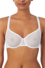 ダナ キャラン ニューヨーク レディース アンダーウェア ブラジャー メッシュ シアー DKNY Sheer Mesh Unlined Bra White ホワイトのサムネイル