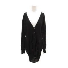 ズッカ zucca カーディガン M 黒 ブラック Vネック 長袖 無地 /ILのサムネイル