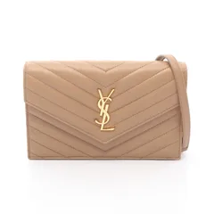 サンローランパリ SAINT LAURENT PARIS ショルダーバッグ カサンドラ エンベロープ 742920AAA442357 ベージュ レザー カサンドラ エンベロープ チェーンウォレット レディースのサムネイル