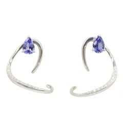 スタージュエリー STAR JEWELRY ピアス タンザナイト ダイヤ ピアス Pt950プラチナ ダイヤモンド タンザナイト ダイヤ ピアス レディース Used Aのサムネイル
