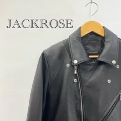 JACKROSE ラム レザー ダブル ライダース ジャケット 21AW-JRB01 アウター 2 ブラック S～Mサイズ相当 メンズ ファッション _201023のサムネイル