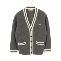 ミュウ ミュウ Miu Miu カーディガン ロゴ Vネック カシミヤ ウール ロゴ カーディガン レディース Used Aのサムネイル