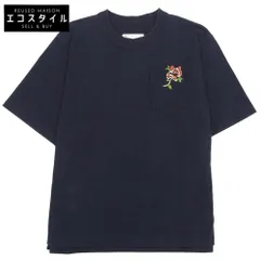 sacai　サカイ　フラワーデザイン ポケットTシャツ ネイビー 1 22-02868M トップス メンズ　1のサムネイル