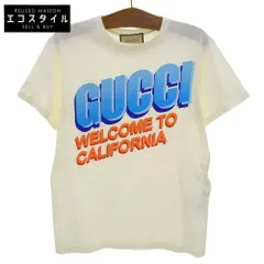 GUCCI　グッチ　コットン フロントロゴ クルーネック ショートスリーブカットソー トップス メンズ ホワイト×ブルー XXS 615044 XJEEB　XXSのサムネイル