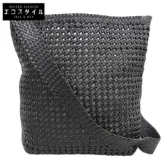 REN　レン　美品 やぎ革 ゴートメッシュ ボックスショルダーバッグ レディース ブラックのサムネイル