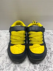 送料無料！！gravis　グラビス　キッズスニーカー　マジックテープタイプスニーカー　レザー＆紐デザイン　イエロー×ネイビーカラー　size 21cm  #80605MO312のサムネイル
