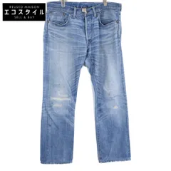 RRL　ダブルアールエル　【国内正規】USA製 ダメージ加工 ボタンフライ デニムパンツ　34のサムネイル