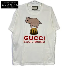 GUCCI　グッチ　615044 ホワイト ピッグ刺繍 Tシャツ　Lのサムネイル