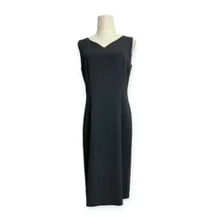 LANVIN ランバン 美シルエット ノースリーブワンピース Vネック ブラック 上品 エレガント フォーマル セレモニー レディースのサムネイル