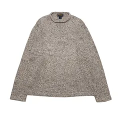【WOOLRICH】ニットセーター｜メンズMサイズ相当｜グレー｜灰｜ミックス素材｜リネン混｜軽やかな着心地｜表情あるミックスニット｜長袖｜古着のサムネイル