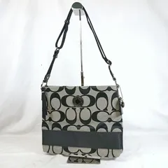 美品　COACH コーチ シグネチャー ショルダーバッグ 斜め掛け F19220
