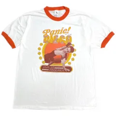 00年代 Panic! At The Disco パニック!アット・ザ・ディスコ 半袖Ｔシャツ バンド ホワイト(メンズ XL)中古 古着 Y2713