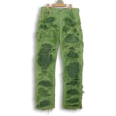 HERILL ボタンフライ スプラッシュ ペイント タック デニム パンツ 2 HERILL ボタンフライ スプラッシュ ペイント タック デニム パンツ 2