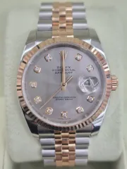 中古 ブランド ラックスオール ウルサン店 ROLEX デイジャスト ローズゴールド コンビ ダイヤ36MMのサムネイル