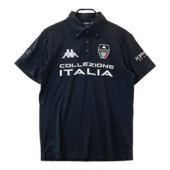 サイズ：M KAPPA GOLF カッパゴルフ  半袖ポロシャツ ボタンダウン  ブラック系 [240101708127] ゴルフウェア メンズ ストスト