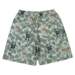 HUMAN MADE ヒューマンメイド 24SS XX27PT007 KAWS カウズ Kaws Made Aloha Shorts アロハ ショーツ ショート ハーフ パンツ ホワイト系 グレー系 グリーン系 XL【美品】【中古】のサムネイル