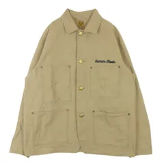 HUMAN MADE ヒューマンメイド 24AW HM28JK013 Washed Duck Coverall Jacket ウォッシュド ダック 刺繍 カバーオール ジャケット ベージュ系 XXL【中古】のサムネイル