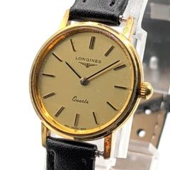 LONGINES ロンジン クォーツ 腕時計 ゴールド文字盤 - メルカリ