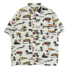 HUMAN MADE ヒューマンメイド Duck Shirt Short Sleeve ダック 総柄 半袖 シャツ オフホワイト系 XL【中古】のサムネイル