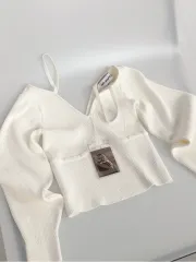 SELF PORTRAIT セルフ・ポートレイト オフショルダー ニット トップス M _A231のサムネイル