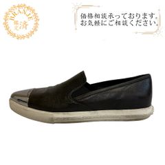 miu miu ミュウミュウ メタルトゥ 厚底スリッポン シルバー - メルカリ