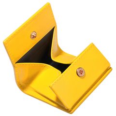 [Noble Riley] Leather Coin Purse for Women, Coin Case for Men, Leather Wallet, Genuine Leather, Gift (Yellow) [Yellow]