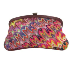 ミッソーニ MISSONI ガマ口ポーチ マルチカラー ジグザグ柄 マルチカラー 口金 /IL ■GY99のサムネイル