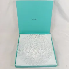 未使用品　ティファニー コブルストーン プラター クリスタルガラス大皿 プレートドイツ製のサムネイル