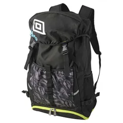 umbro(アンブロ) バックパック(ボールネット付) サッカー/フットボール バックパック/リュック (UF5SBP02U)、(BKLM)ブラックｘライムのサムネイル